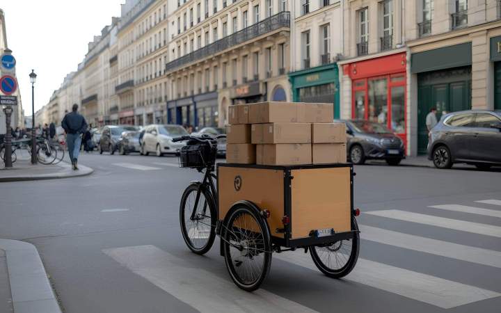 Livraison avec vélo cargo Sainte-Geneviève-des-Bois